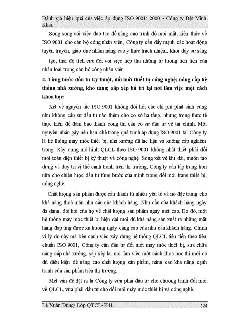 image for page Đánh giá hiệu quả của việc áp dụng ISO 9001:2000 tại Công ty Dệt Minh Khai