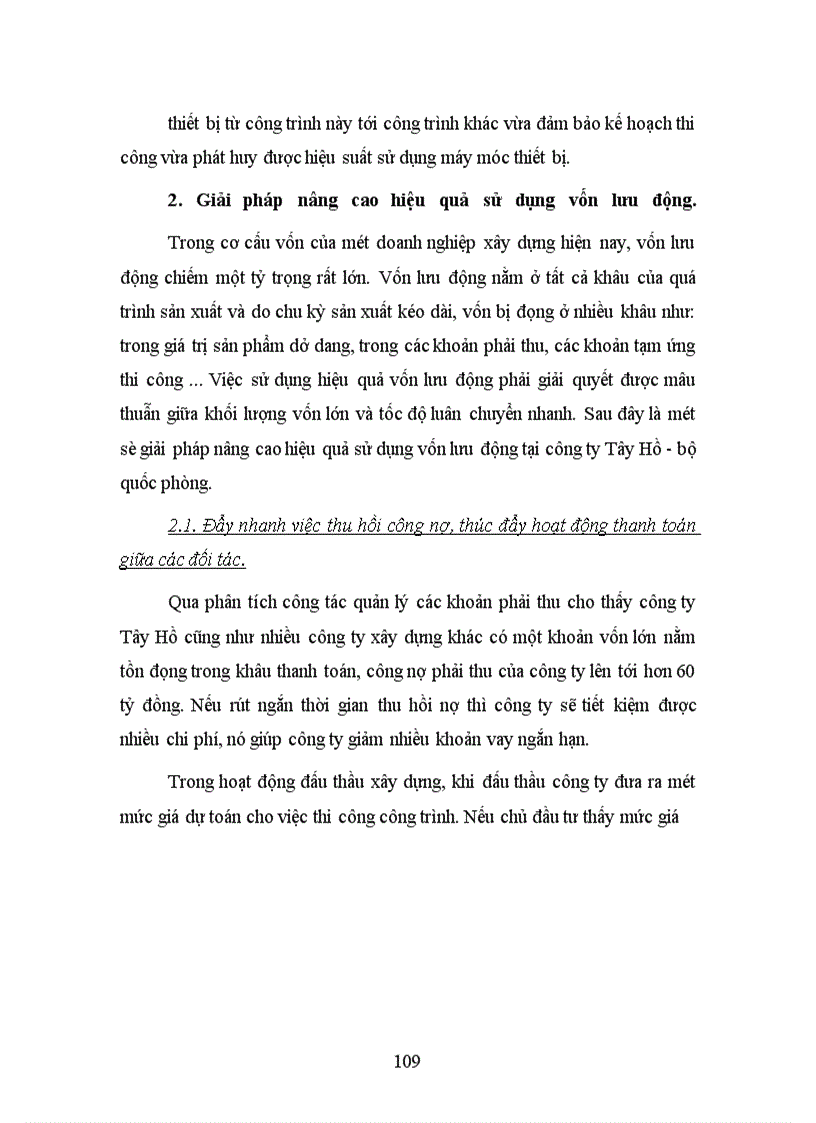 image for page Giải pháp nâng cao hiệu quả sử dụng vốn tại công ty Tây hồ-Bộ Quốc phòng