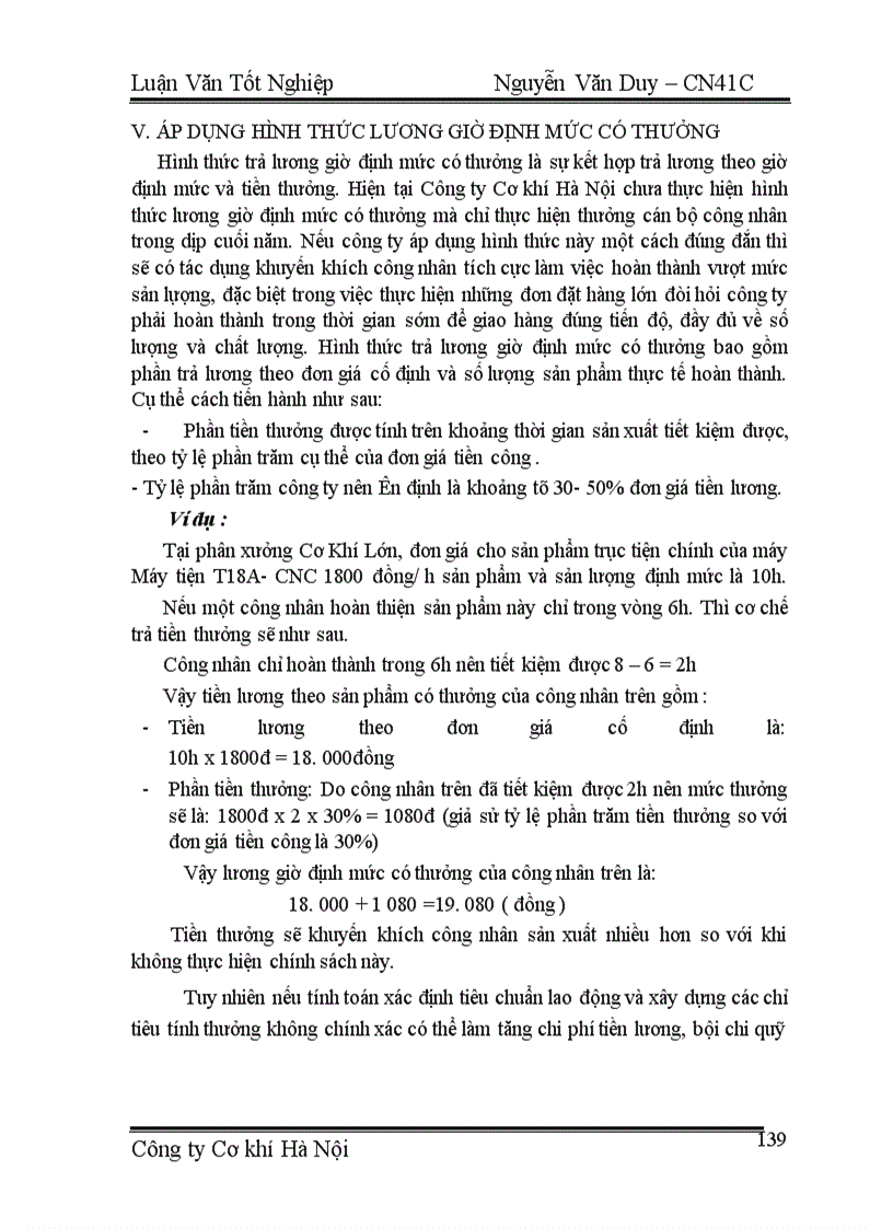 image for page Một số biện pháp cơ bản nhằm củng cố và hoàn thiện hình thức tiền lương theo giờ định mức ở Công ty Cơ khí Hà Nội