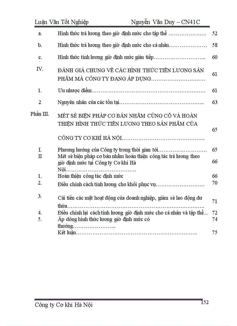 image for page Một số biện pháp cơ bản nhằm củng cố và hoàn thiện hình thức tiền lương theo giờ định mức ở Công ty Cơ khí Hà Nội