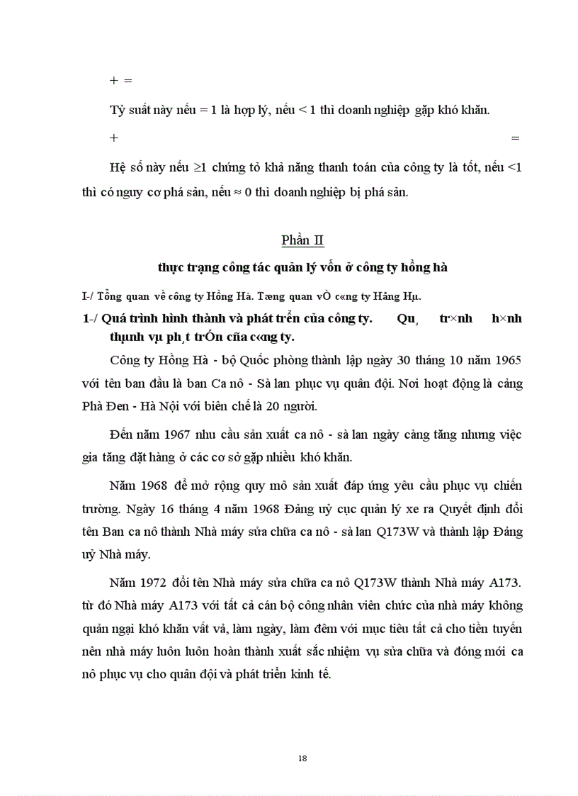 image for page Một số ý kiến đề xuất nhằm nâng cao hiệu quả của công tác quản lý vốn ở công ty Hồng Hà - Bộ Quốc phòng