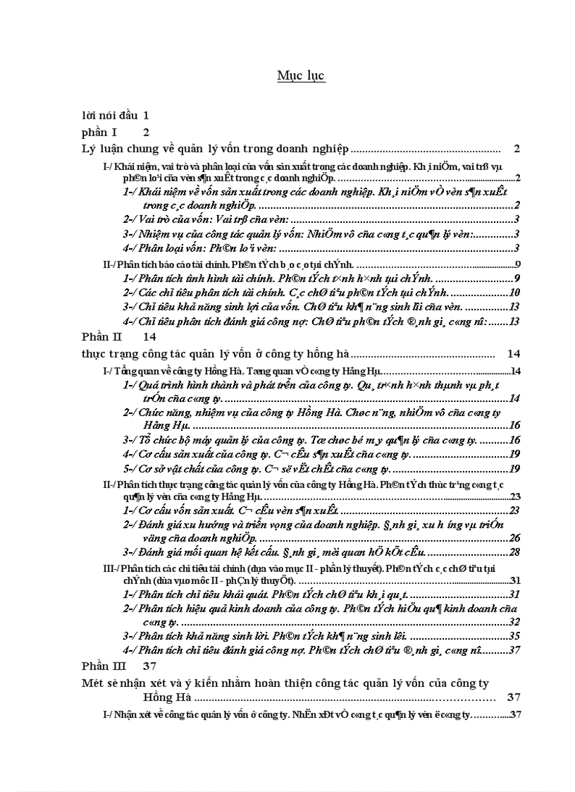 image for page Một số ý kiến đề xuất nhằm nâng cao hiệu quả của công tác quản lý vốn ở công ty Hồng Hà - Bộ Quốc phòng