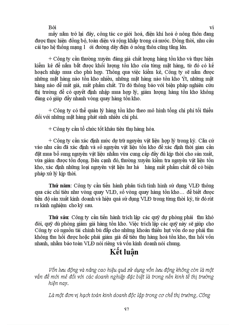 image for page Vốn lưu động và một số biện pháp nhằm nâng cao vốn lưu động tại công ty Vật liệu điện và Dụng cụ cơ khí