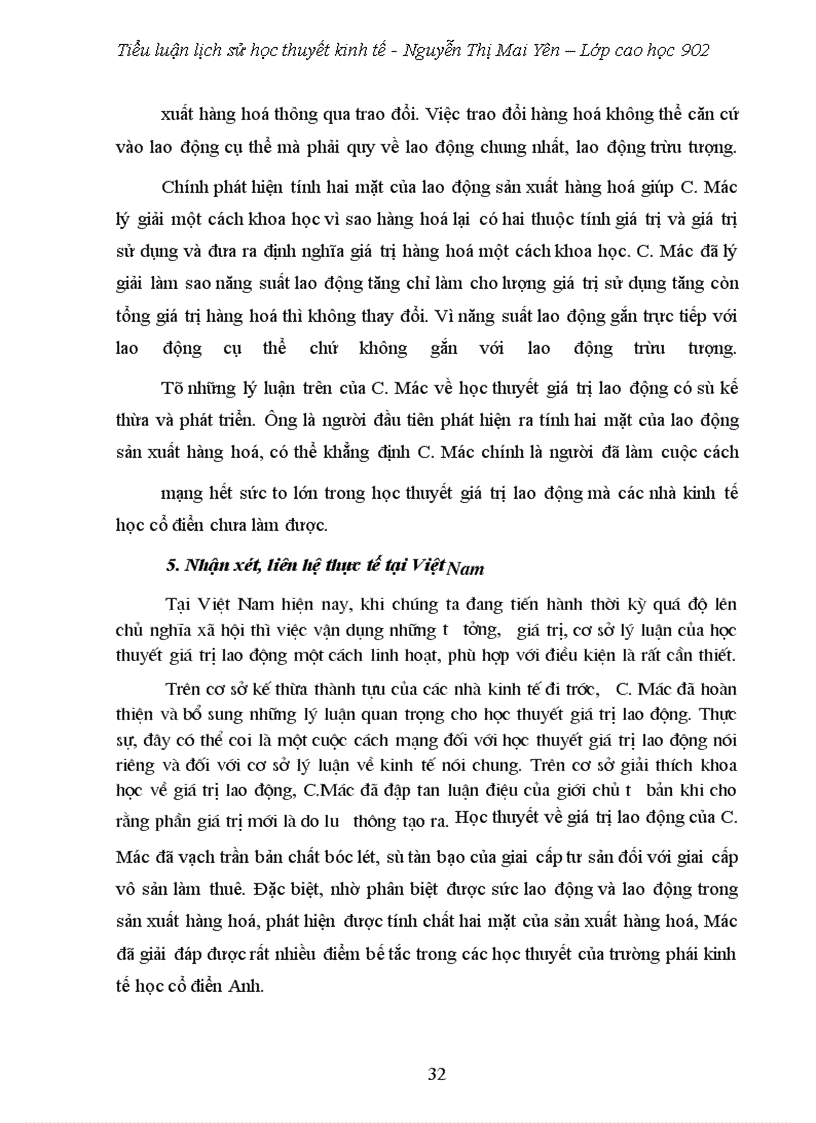 image for page Lý luận Học thuyết Giá trị lao động của trường phái cổ điển Anh và những đóng góp to lớn mang tính cách mạng của C. Mác vào học thuyết này.