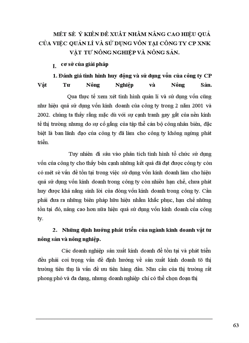 image for page Công tác tổ chức quản lý và sử dụng vốn kinh doanh của Công Ty CP Xuất Nhập Khẩu Vật Tư Nông Nghiệp Và Nông Sản