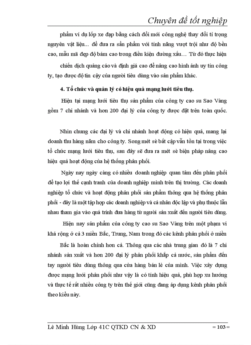 image for page Tiêu thụ sản phẩm tại công ty cao su Sao Vàng