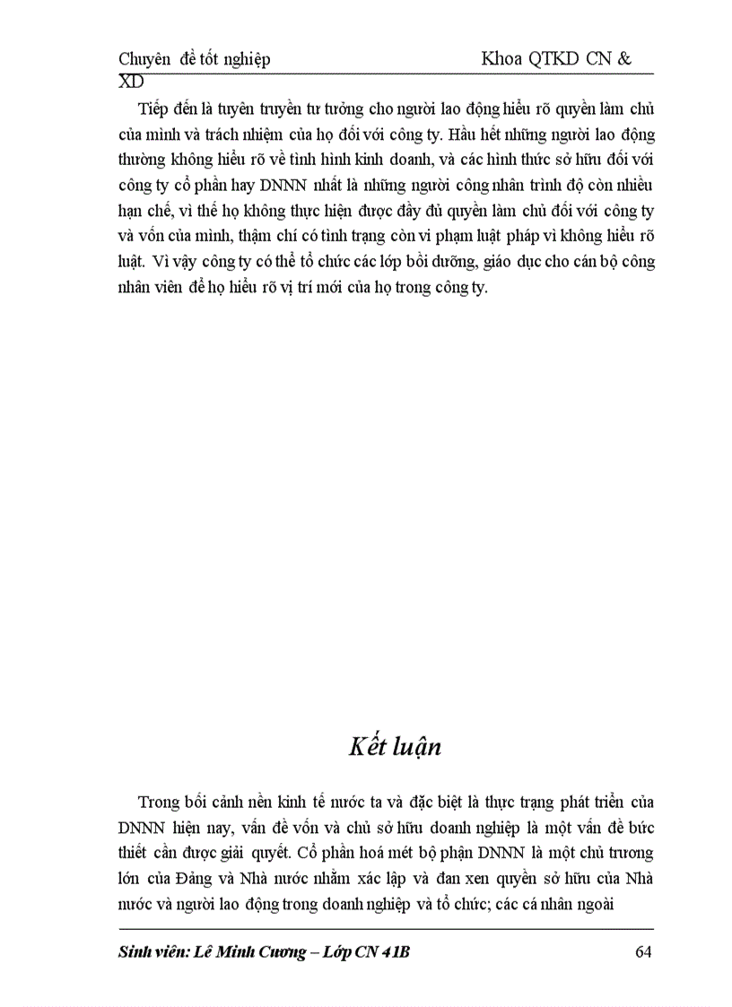 image for page Giải pháp đẩy nhanh quá trình cổ phần hoá ở Nhà máy cơ điện ELMACO Nội dung của chuyên đề gồm 3 phần chính