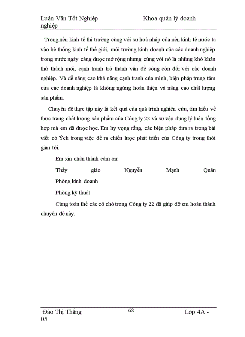 image for page Chất lượng sản phẩm với việc nâng cao khả năng cạnh tranh ở công ty 22.