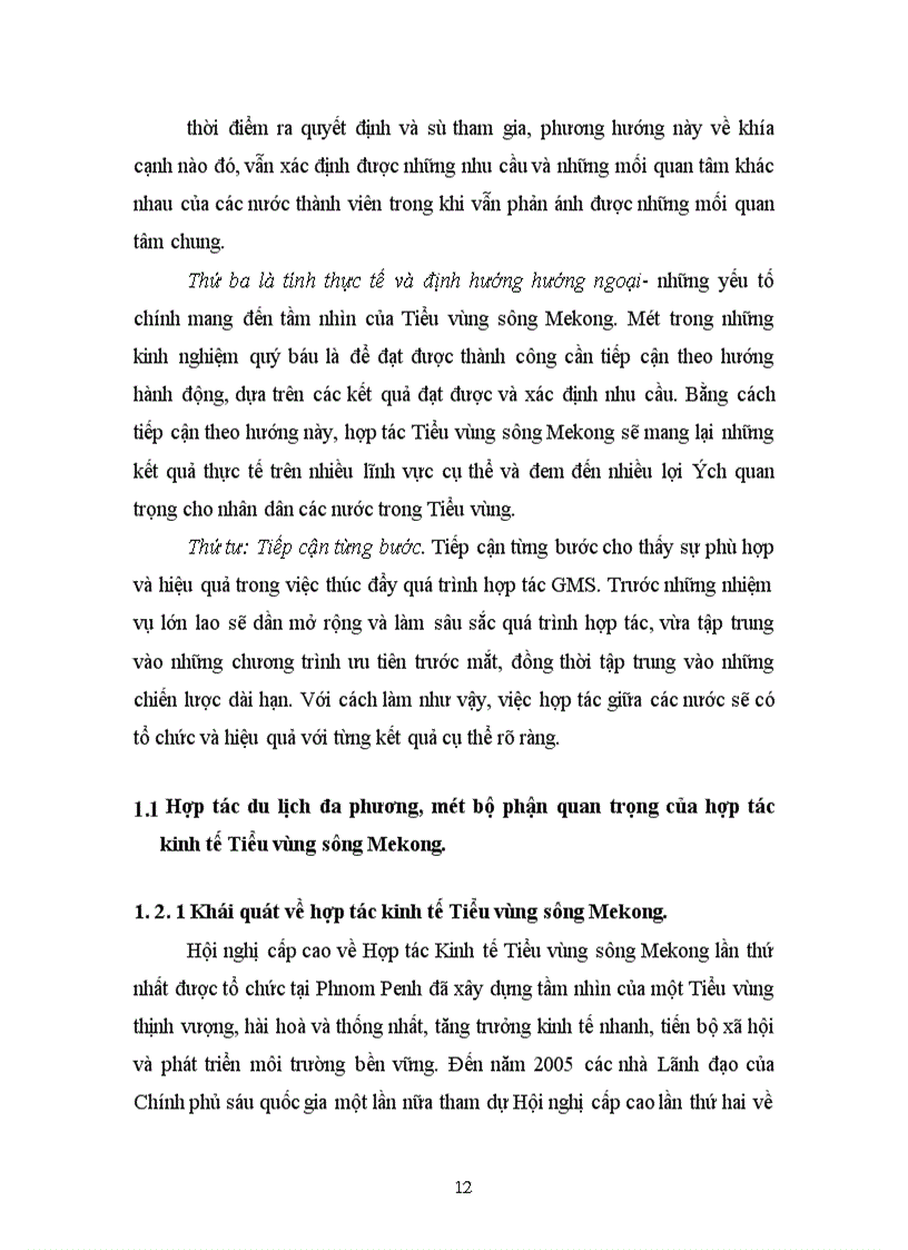 image for page Hợp tác Du lịch Tiểu vùng Mekong, những cơ hội và thách thức cho Du lịch Việt Nam