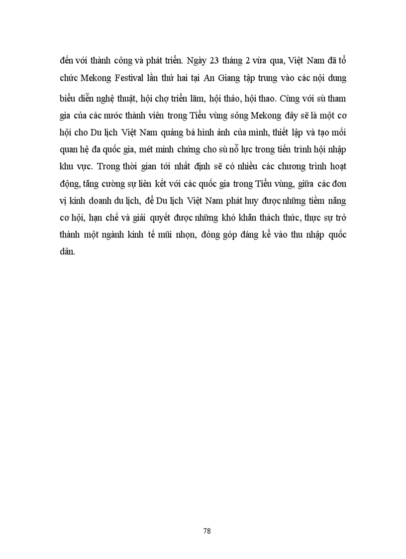 image for page Hợp tác Du lịch Tiểu vùng Mekong, những cơ hội và thách thức cho Du lịch Việt Nam