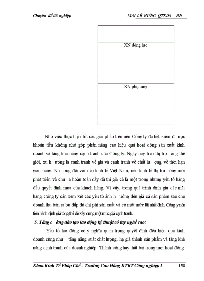 image for page Một số giải pháp nhằm nâng cao khả năng cạnh tranh ở Cụng ty Dệt 8