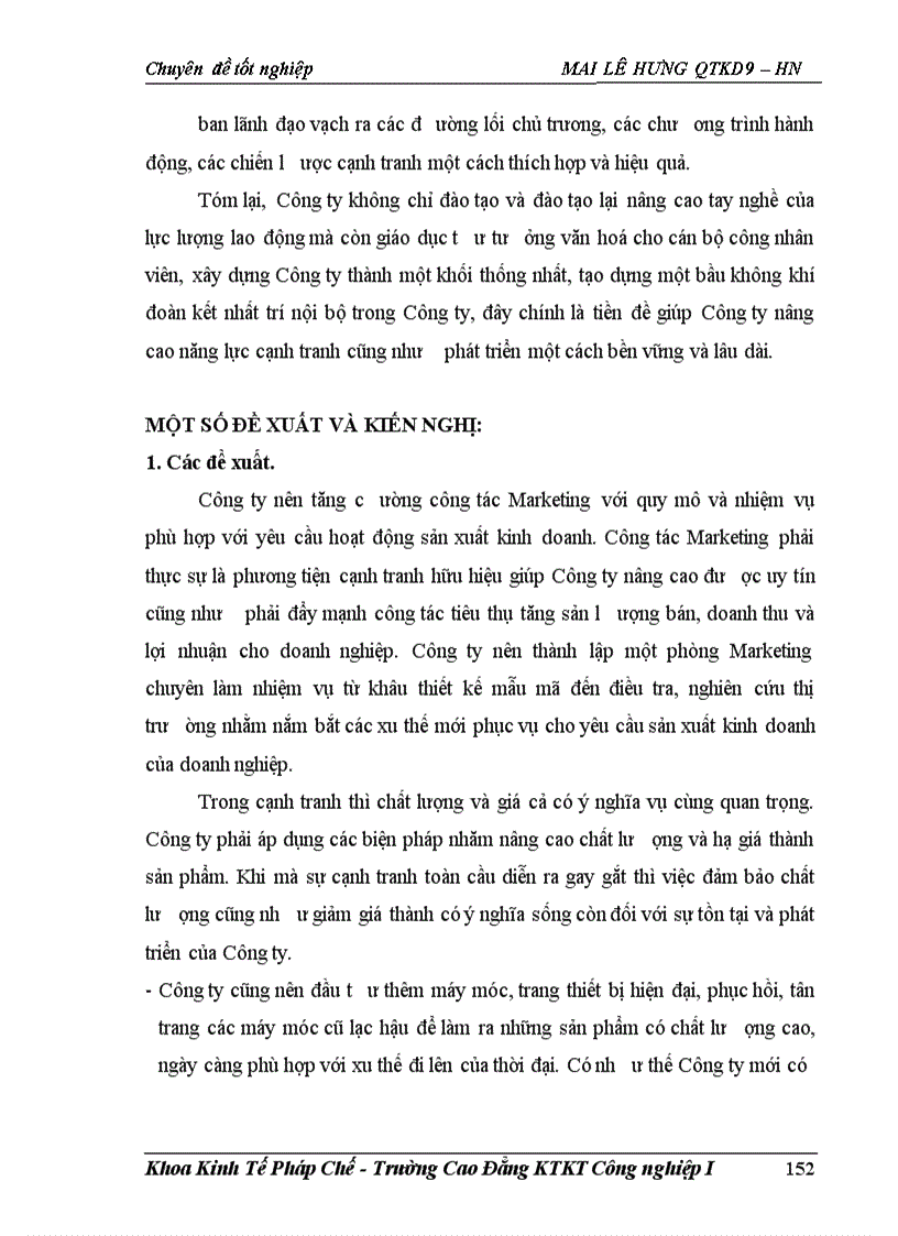 image for page Một số giải pháp nhằm nâng cao khả năng cạnh tranh ở Cụng ty Dệt 8