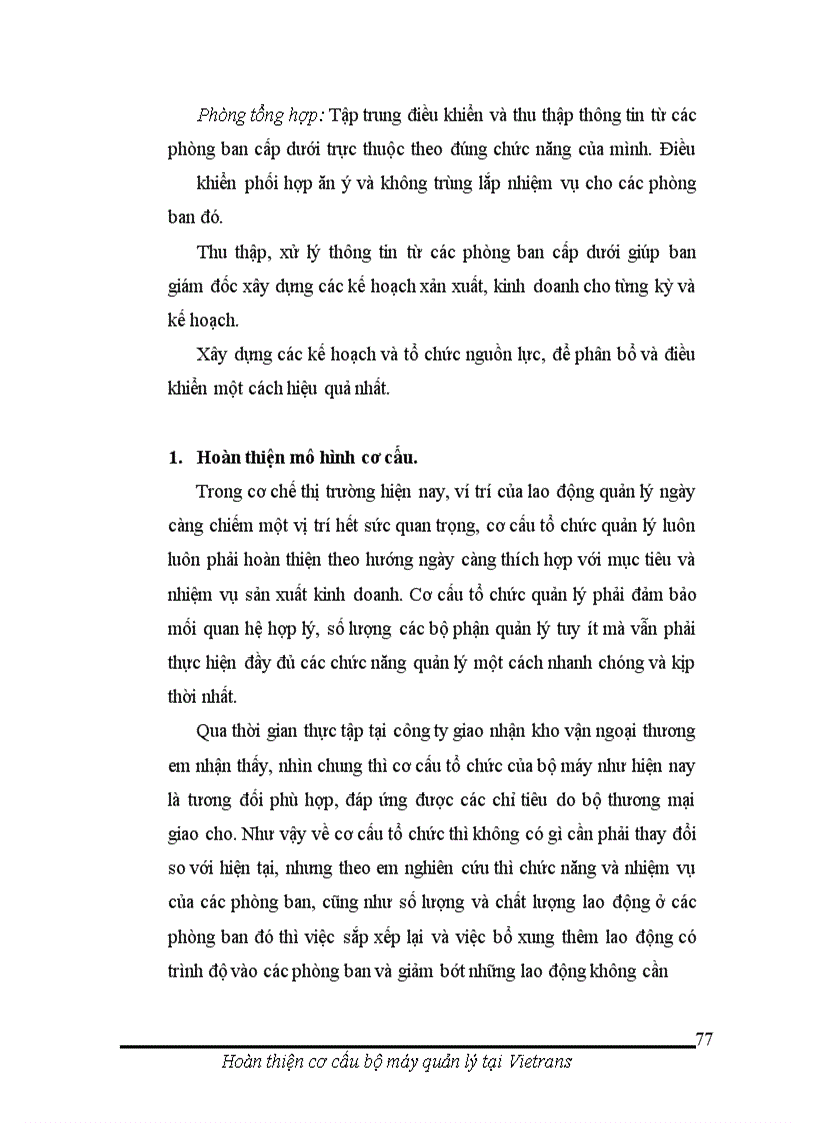 image for page Hoàn thiện cơ cấu bộ máy quản lý tại công ty giao nhận kho vận ngoại thương