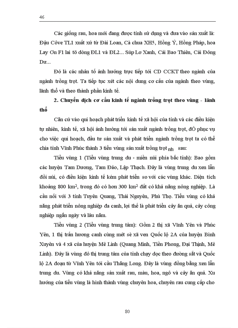 image for page Thực trạng và giải pháp chuyển dịch cơ cấu kinh tế ngành trồng trọt tỉnh Vĩnh Phúc đến năm 2010