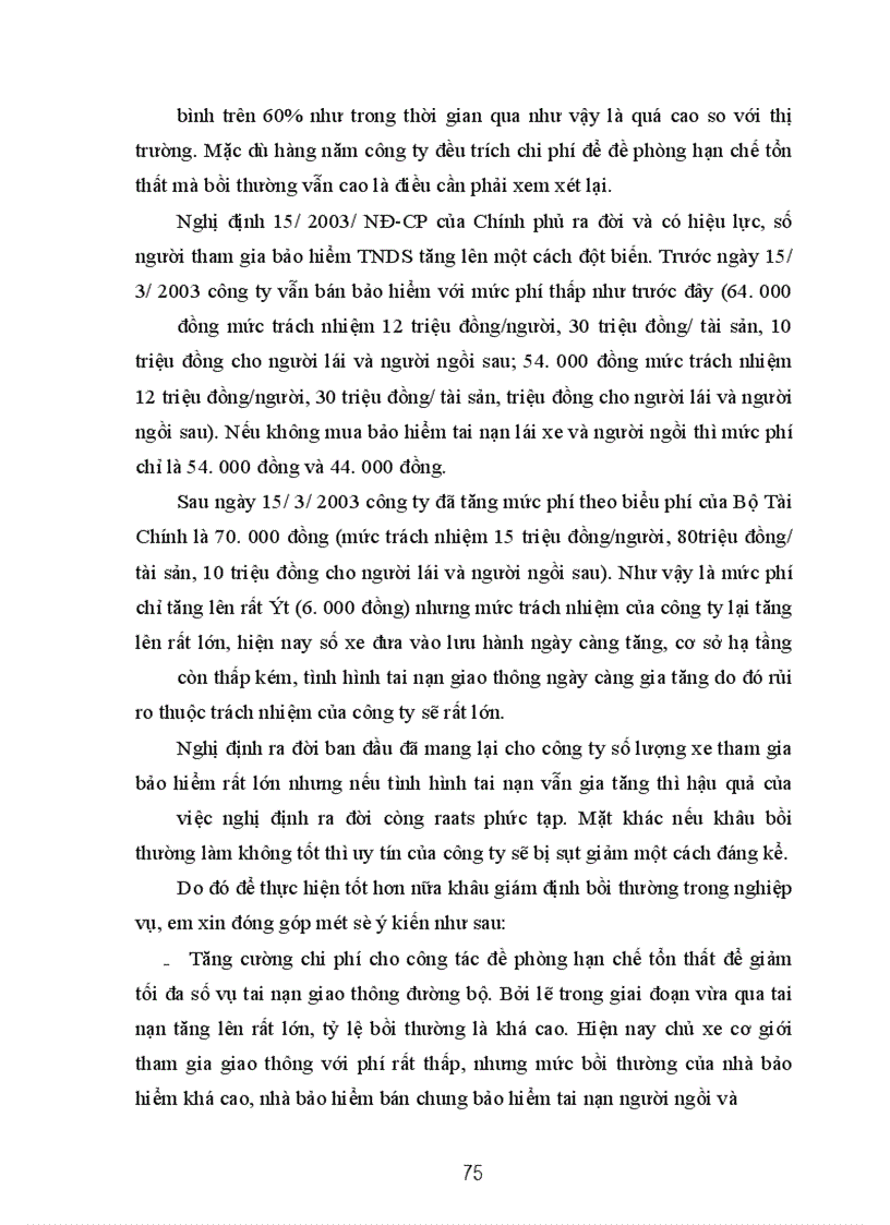 image for page Nghiệp vụ bảo hiểm trách nhiệm dân sự của chủ xe cơ giới đối với người thứ ba- Kiến nghị nhằm thực hiện tốt nghiệp vụ theo nghị định 15/2003/NĐ-CP của Chính phủ tại PJICO giai đoạn 1998-2002 vi trục lợi bảo hiểm