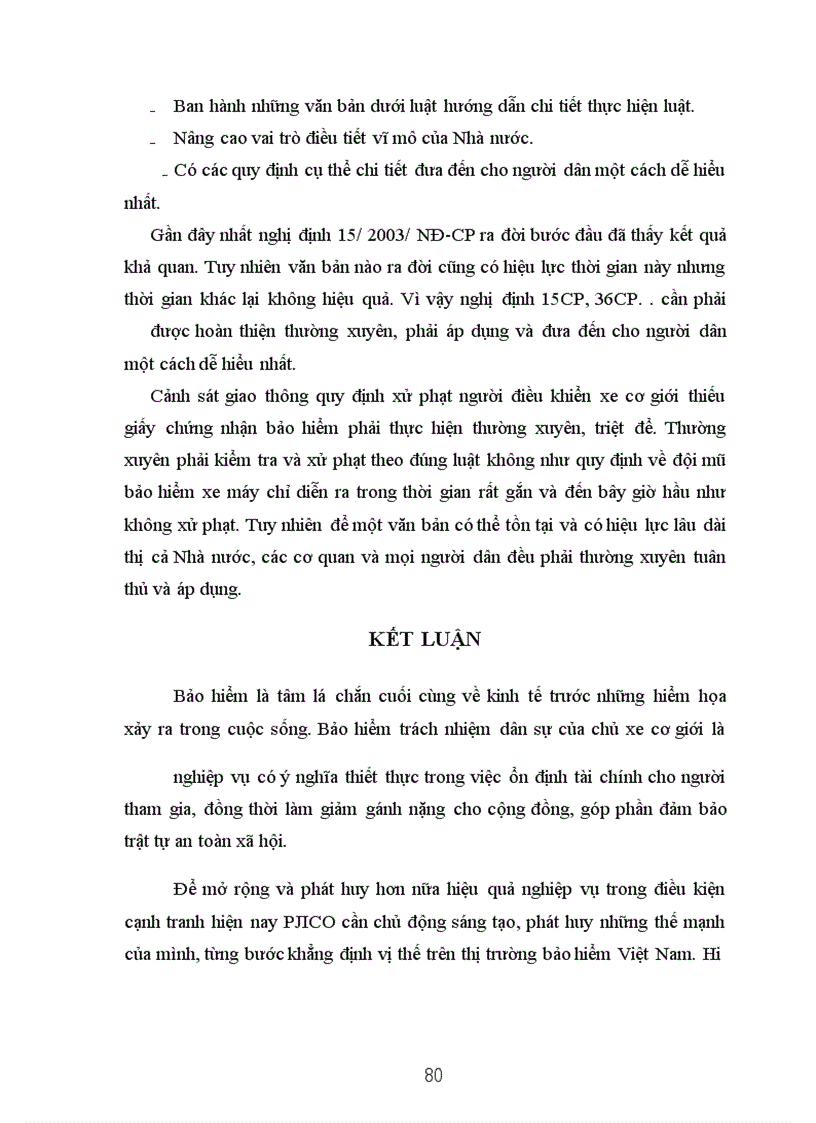 image for page Nghiệp vụ bảo hiểm trách nhiệm dân sự của chủ xe cơ giới đối với người thứ ba- Kiến nghị nhằm thực hiện tốt nghiệp vụ theo nghị định 15/2003/NĐ-CP của Chính phủ tại PJICO giai đoạn 1998-2002 vi trục lợi bảo hiểm