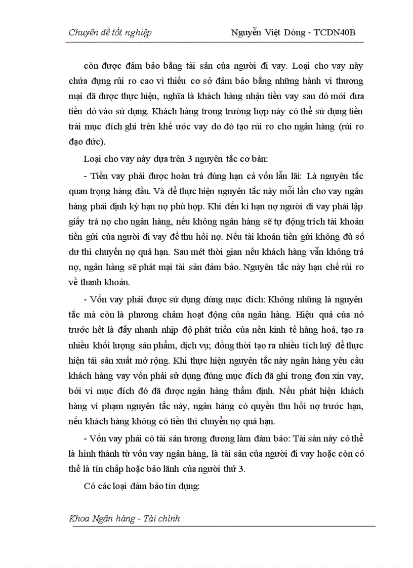 image for page Hoạt động đảm bảo tiền vay bằng tài sản cầm cố, thế chấp của khách hàng vay tại Sở giao dịch I - Ngân hàng Công thương Việt Nam