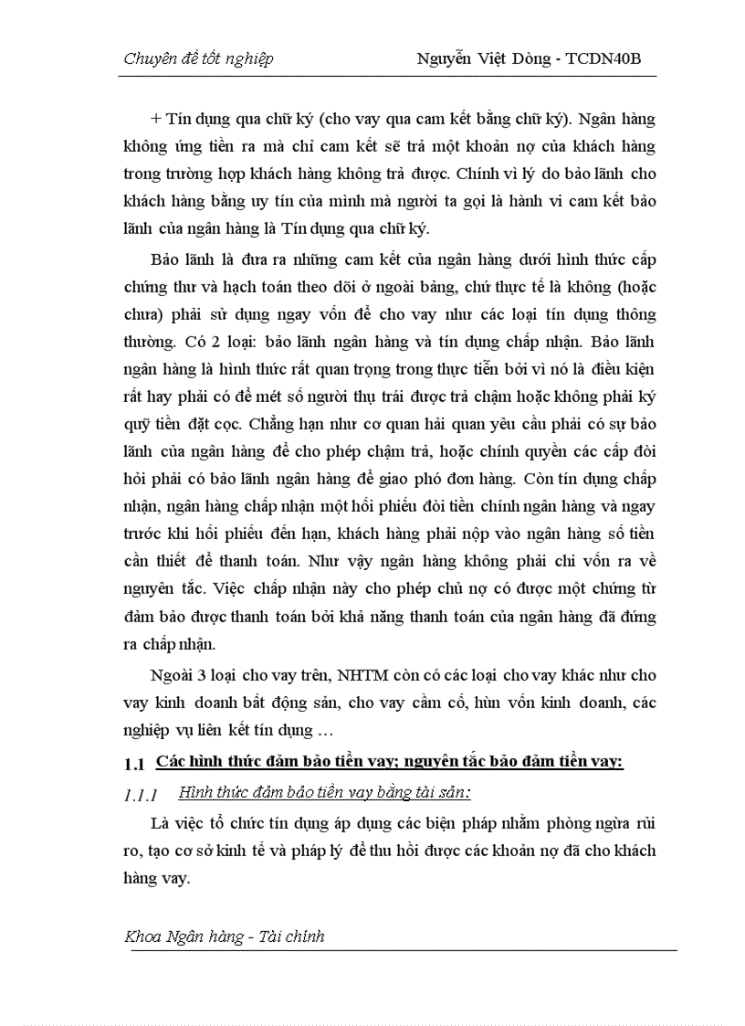 image for page Hoạt động đảm bảo tiền vay bằng tài sản cầm cố, thế chấp của khách hàng vay tại Sở giao dịch I - Ngân hàng Công thương Việt Nam