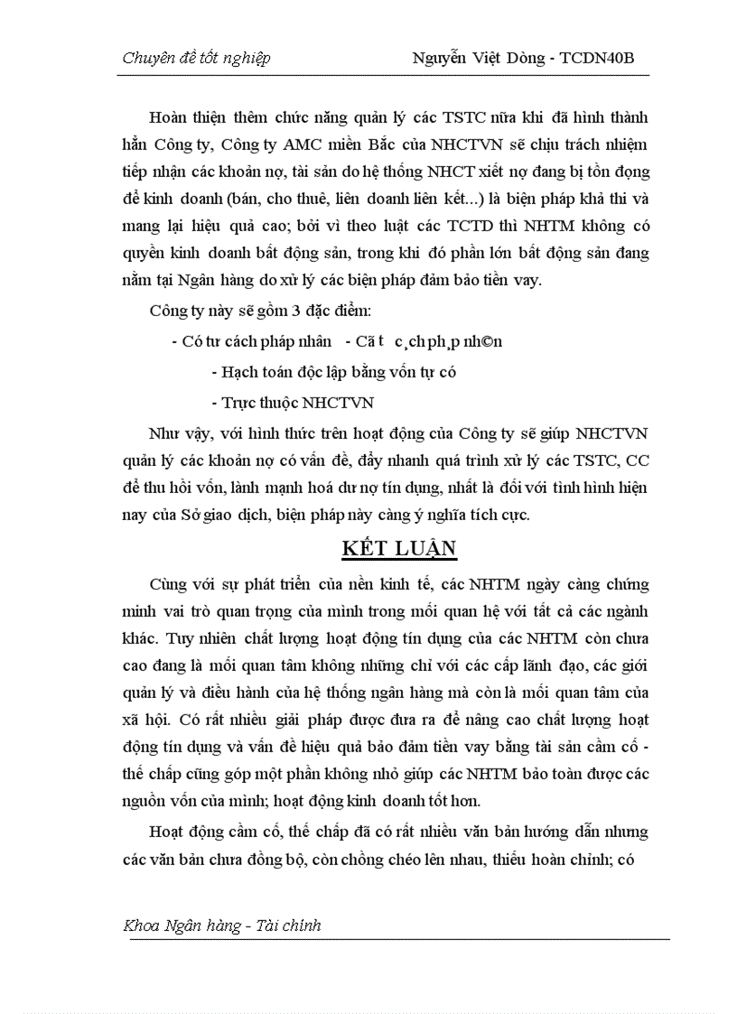 image for page Hoạt động đảm bảo tiền vay bằng tài sản cầm cố, thế chấp của khách hàng vay tại Sở giao dịch I - Ngân hàng Công thương Việt Nam