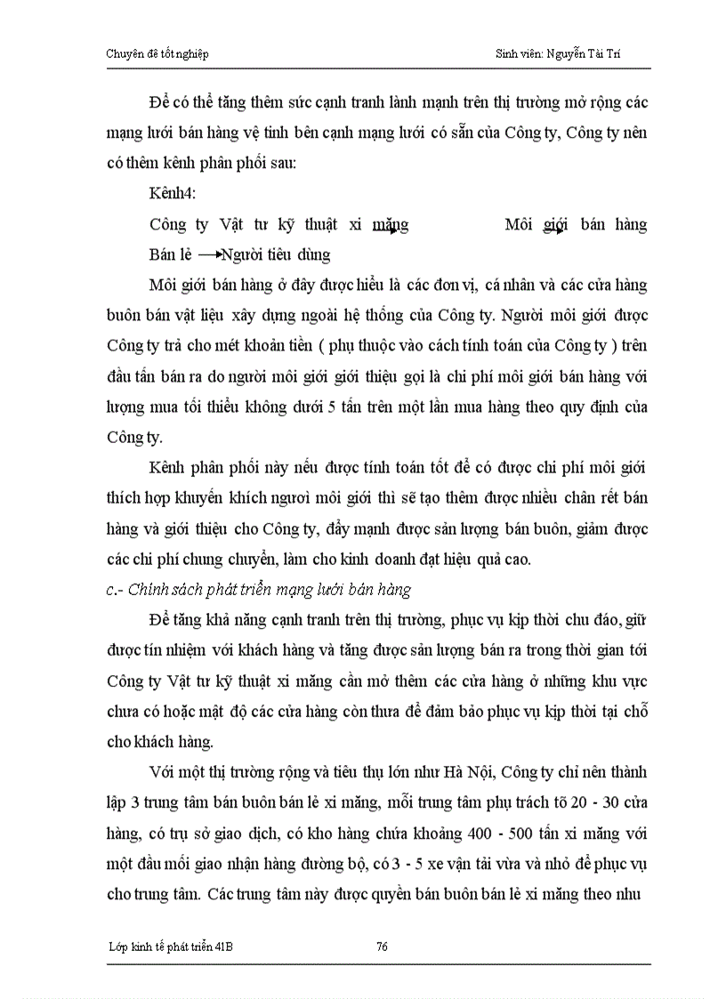 image for page Chiến lược phát triển thị trường tiêu thụ ở Công ty Vật tư kỹ thuật xi măng