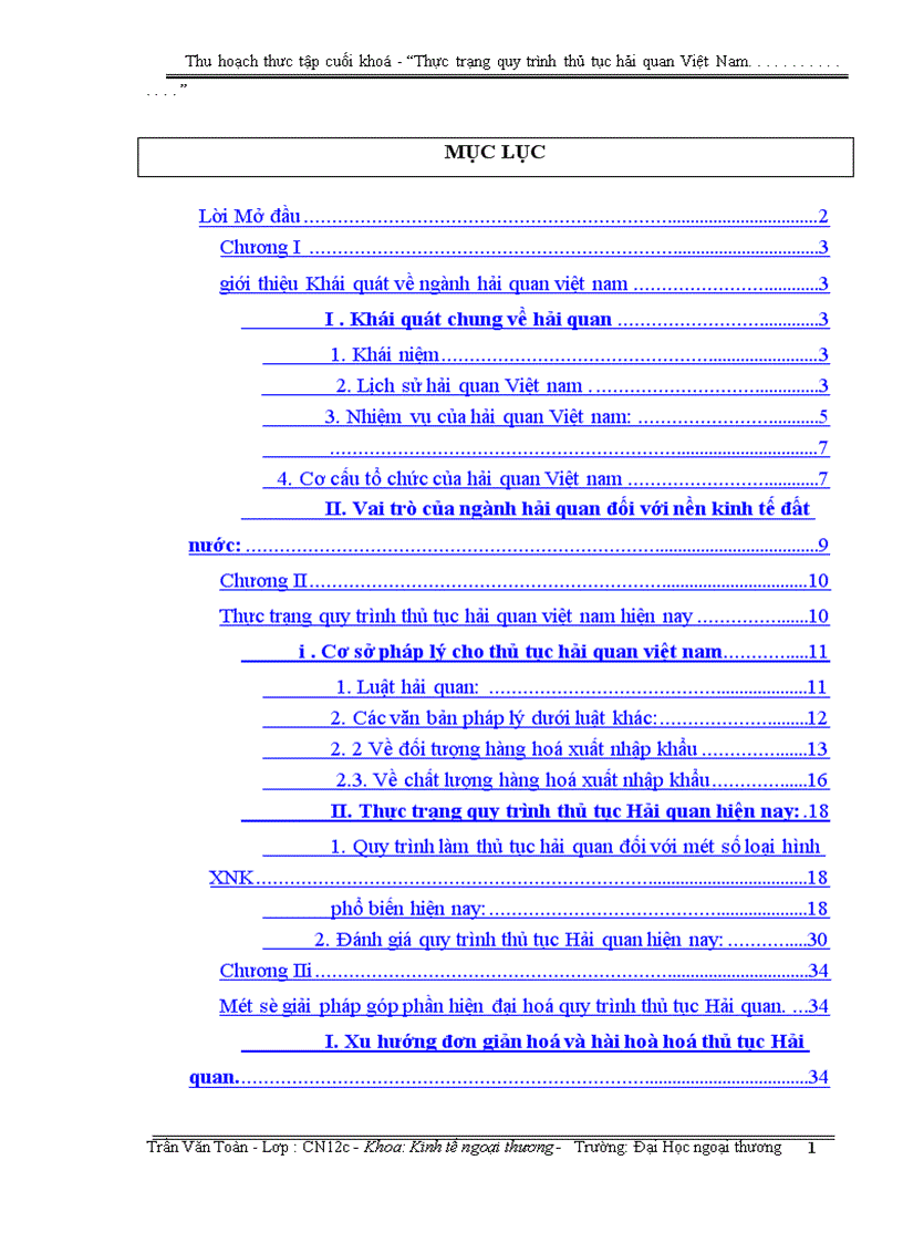 image for page Thực trạng về qui trình thủ tục hải quan Việt Nam trong hoạt động XNK