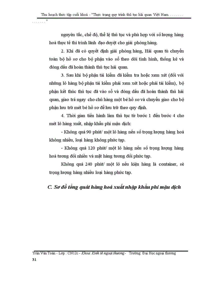 image for page Thực trạng về qui trình thủ tục hải quan Việt Nam trong hoạt động XNK