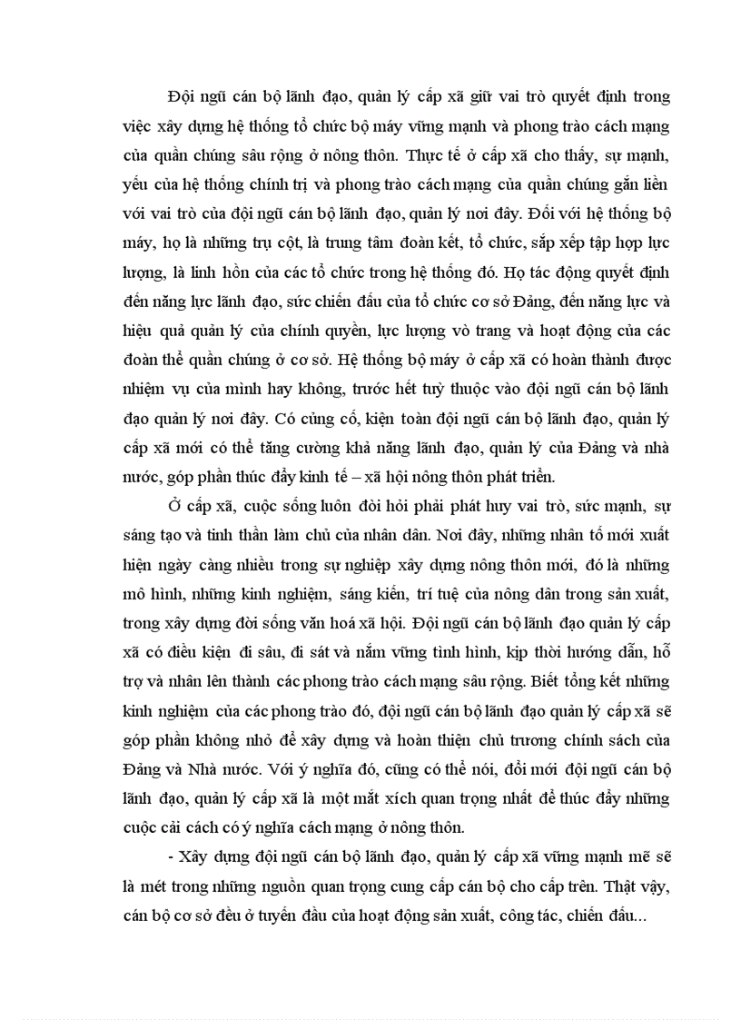 image for page Xây dựng đội ngũ cán bộ lãnh đạo, quản lý cấp xã - vấn đề cơ bản và cấp bách hiện nay