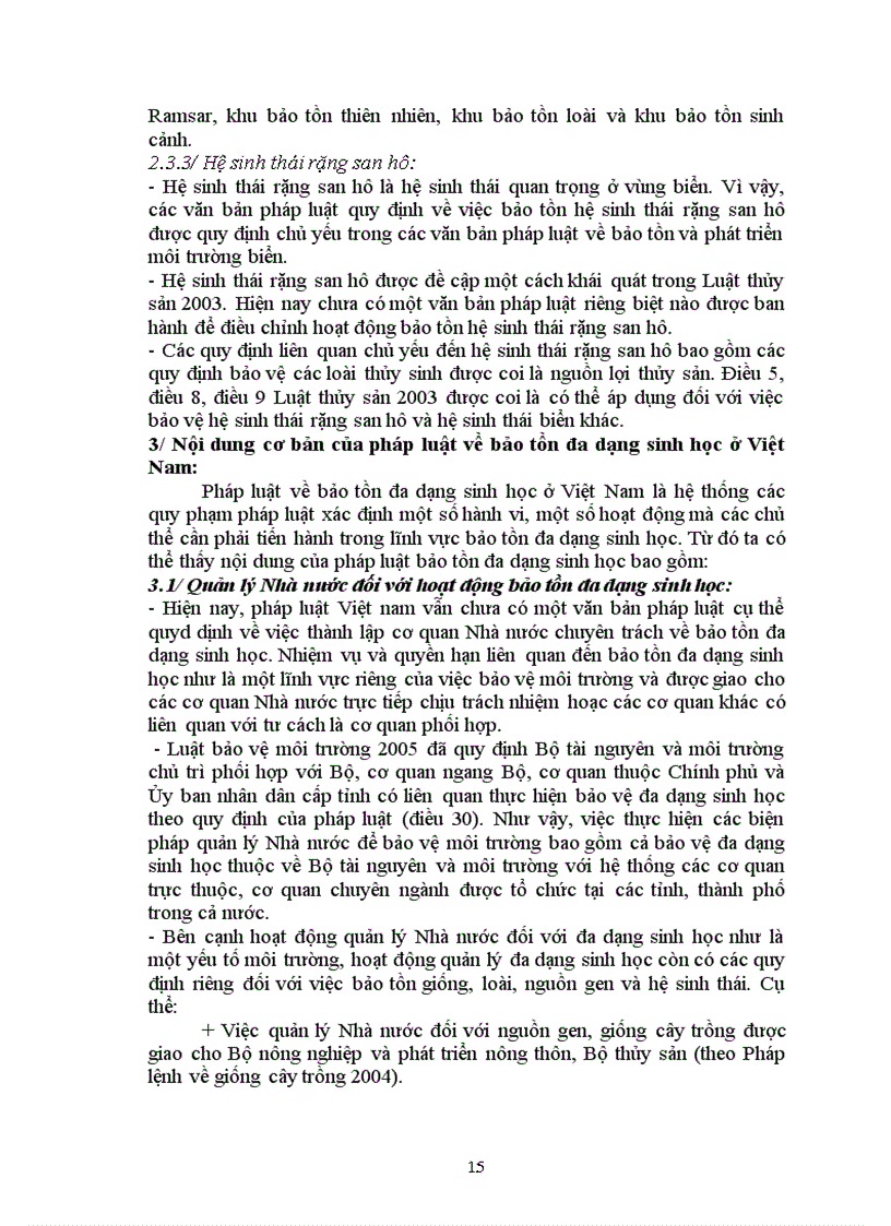 image for page Đánh giá thực trạng pháp luật về bảo tồn đa dạng sinh học ở nước ta