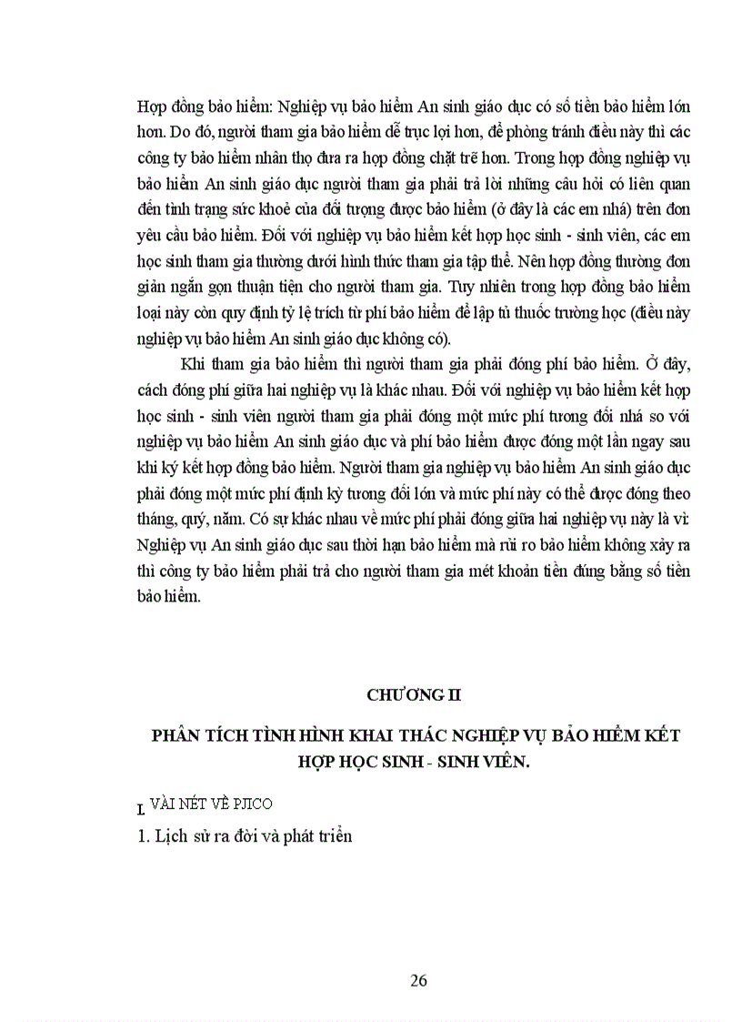 image for page Phân tích thực trạng khai thác nghiệp vụ bảo hiểm kết hợp học sinh - sinh viên tại công ty cổ phần bảo hiểm Petrolimex (PJICO)