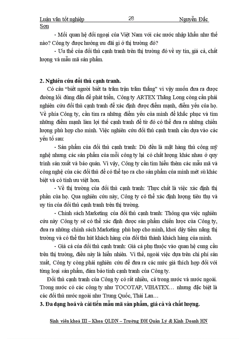 image for page Hoạt động xuất khẩu của Công ty ARTEX Thăng Long – Thực trạng và giải pháp
