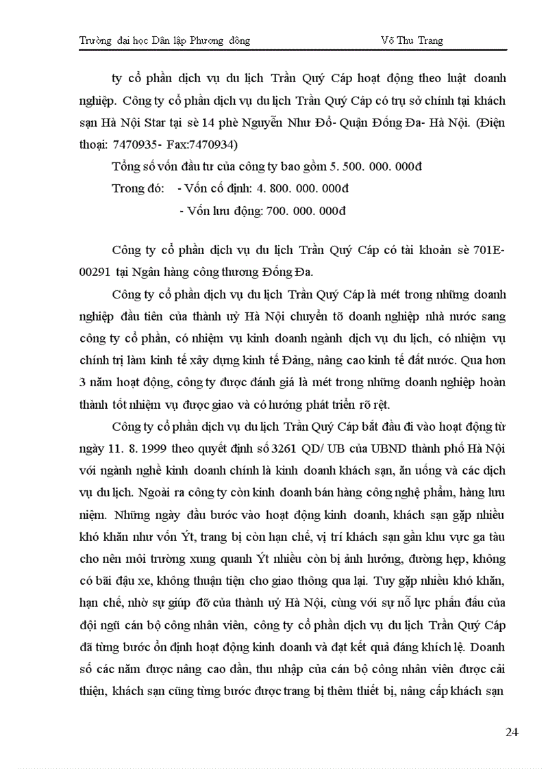 image for page Mở rộng thị trường khách và các giải pháp thu hút khách tại Khách sạn Hà Nội Star