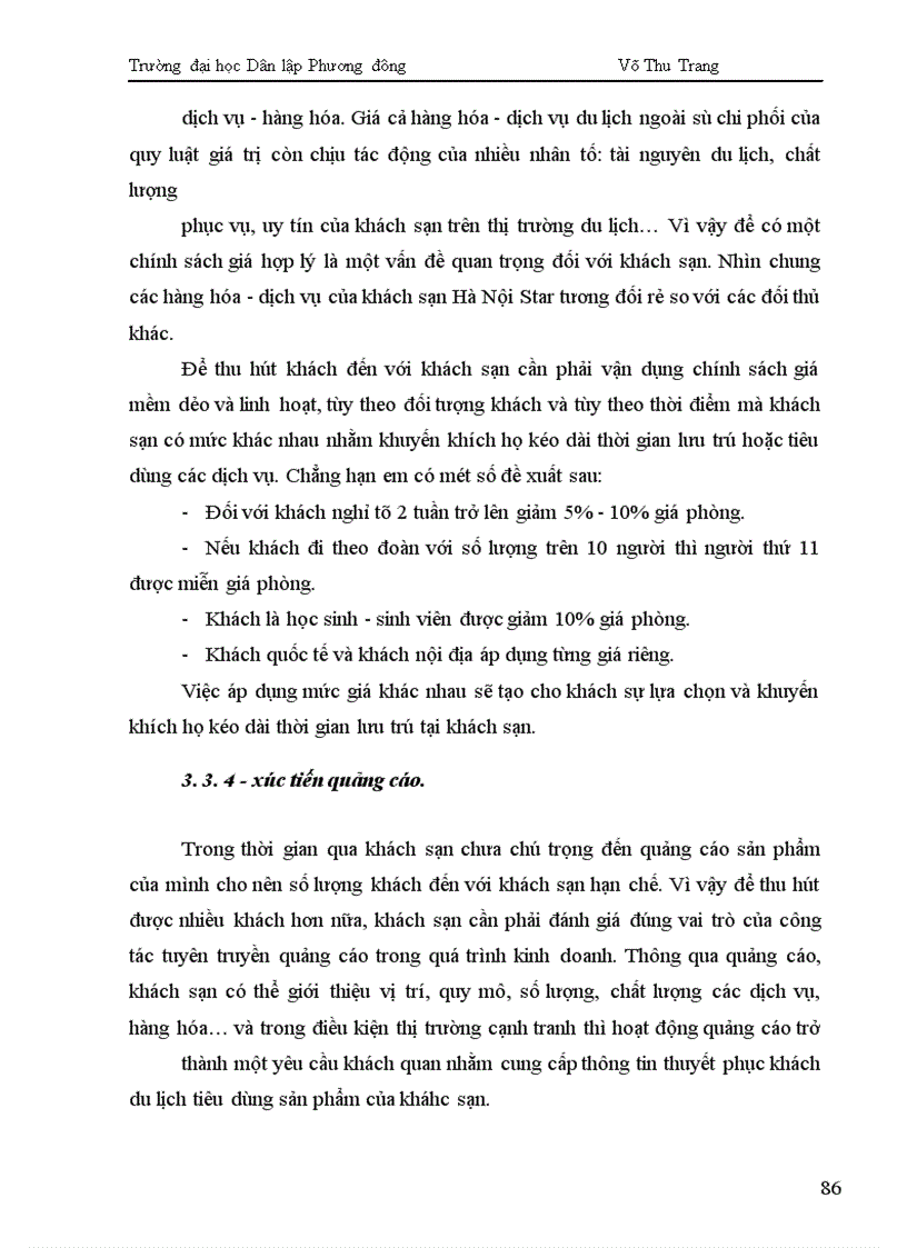 image for page Mở rộng thị trường khách và các giải pháp thu hút khách tại Khách sạn Hà Nội Star