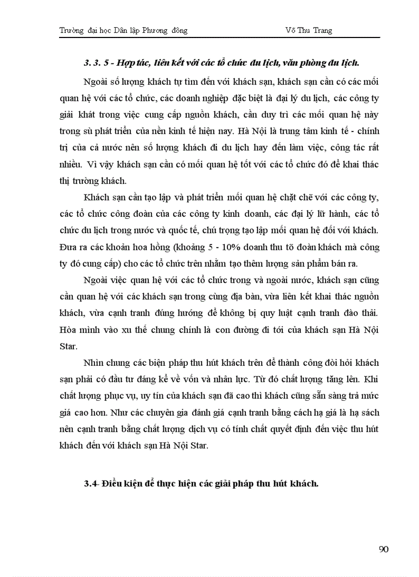 image for page Mở rộng thị trường khách và các giải pháp thu hút khách tại Khách sạn Hà Nội Star