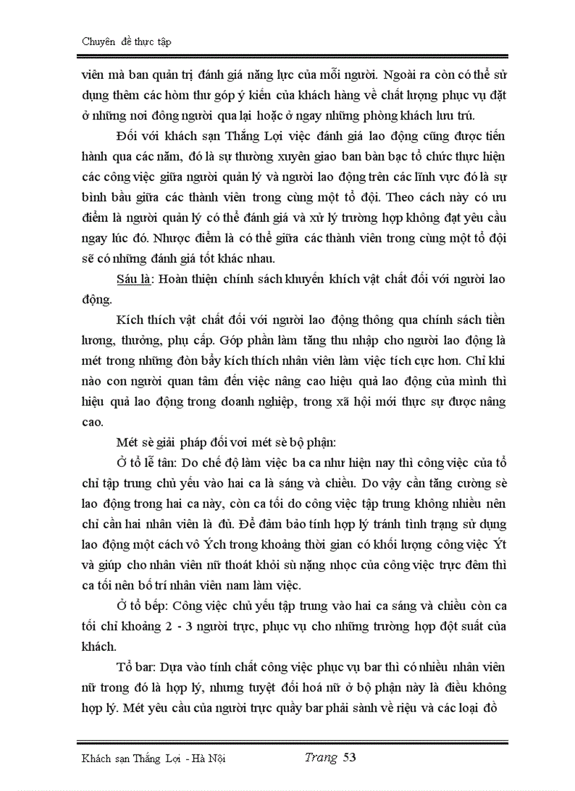 image for page Một số biện pháp nâng cao hiệu quả sử dụng lao động tại khách sạn Thắng Lợi