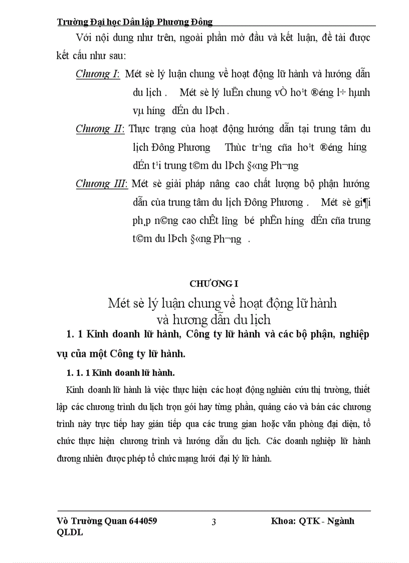 image for page Một số giải pháp nâng cao chất lượng đội ngũ hướng dẫn của trung tâm du lịch Đông Phương
