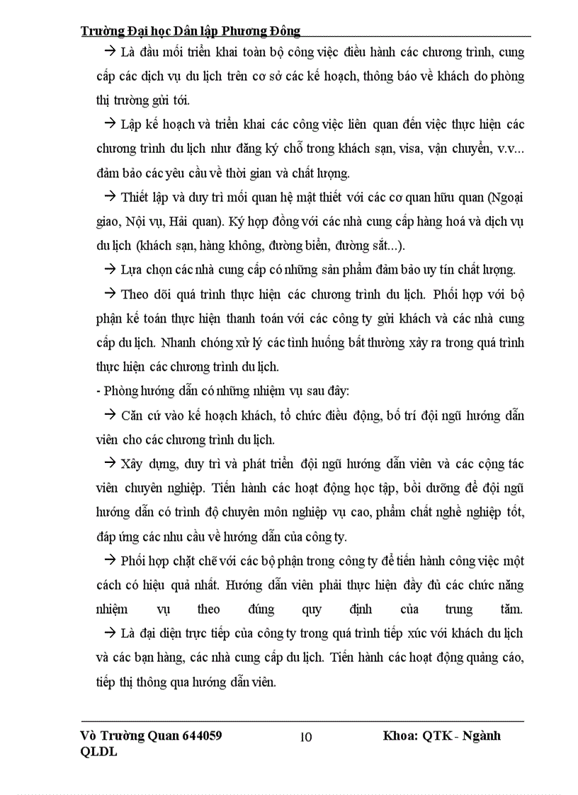 image for page Một số giải pháp nâng cao chất lượng đội ngũ hướng dẫn của trung tâm du lịch Đông Phương