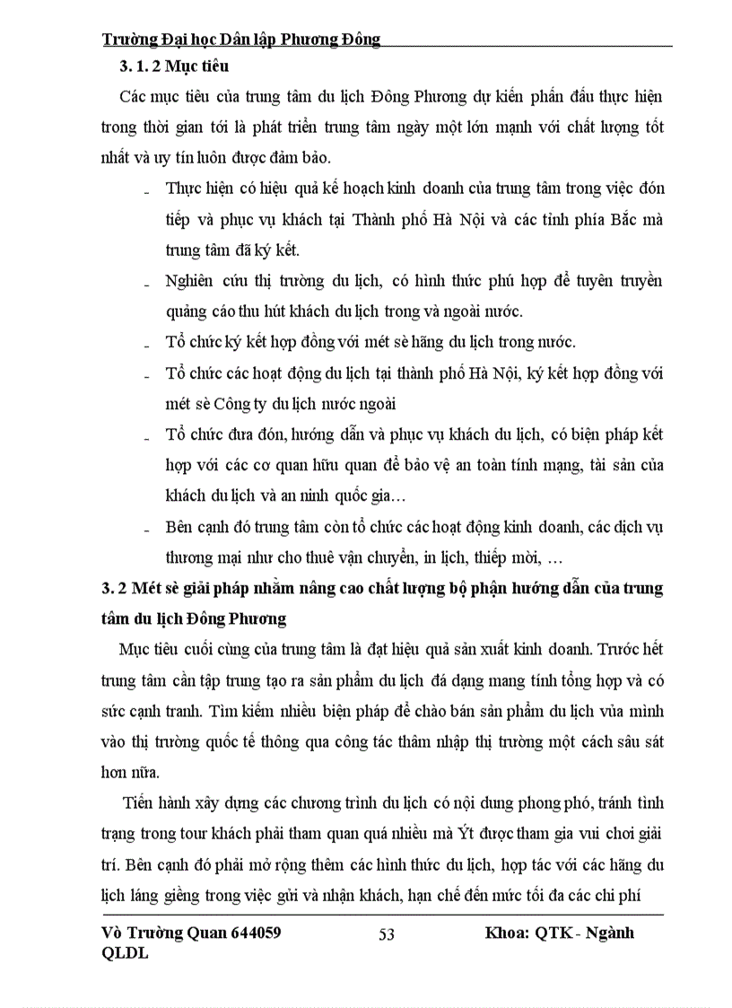 image for page Một số giải pháp nâng cao chất lượng đội ngũ hướng dẫn của trung tâm du lịch Đông Phương