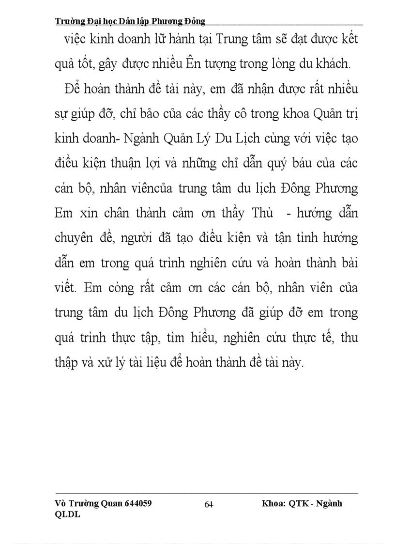 image for page Một số giải pháp nâng cao chất lượng đội ngũ hướng dẫn của trung tâm du lịch Đông Phương