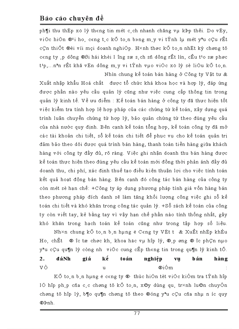 image for page Hoàn thiện kế toán nghiệp vụ bán hàng ở Công ty Vật tư & Xuất nhập khẩu Hoá chất