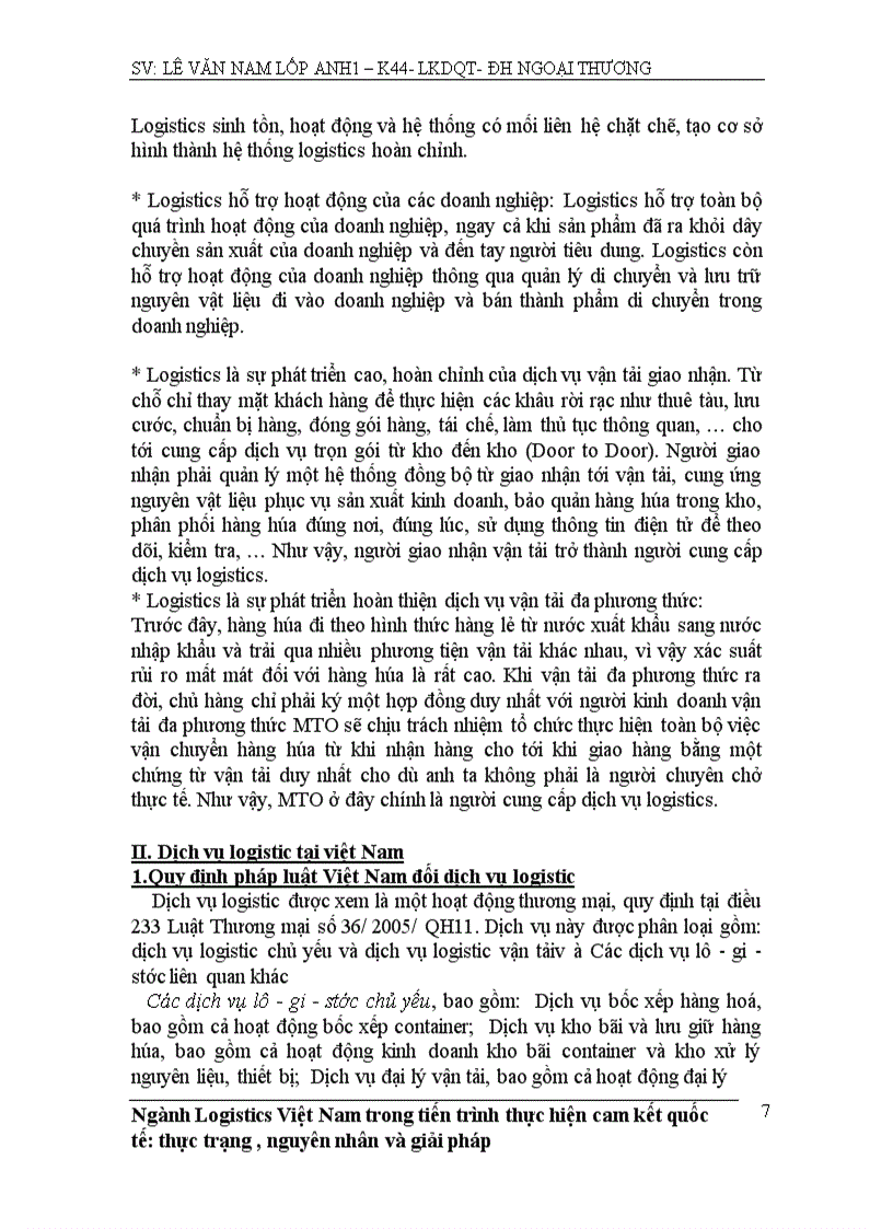 image for page Các khía cạnh luật trong cam kết trong lĩnh vực Logistic