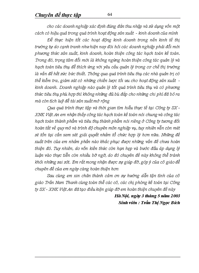 image for page Hoàn thiện công tác hạch toán tiêu thụ thành phẩm và xác định kết quả hoạt động sản xuất kinh doanh tại Công ty SX-XNK Việt An