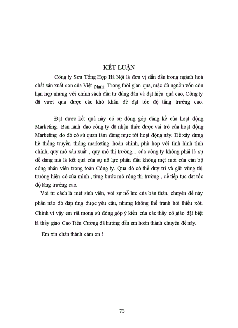 image for page Các giải pháp nhằm nâng cao hiệu quả hoạt động truyền thông marketing cho Công ty sơn Tổng hợp Hà Nội