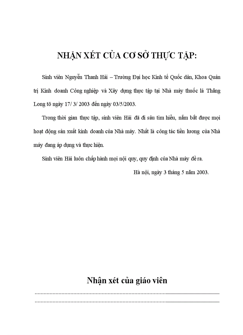 image for page Một số giải pháp nhằm hoàn thiện công tác tiền lương của Nhà máy thuốc lá Thăng Long