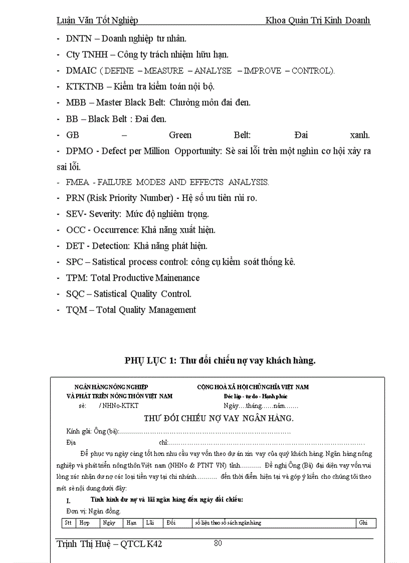 image for page Chất lượng dịch vụ tín dụng và triển khai chương trình 6 Sigma nhằm cải tiến chất lượng dịch vụ tín dụng tại Sở giao dịch NHNo & PTNT Việt Nam