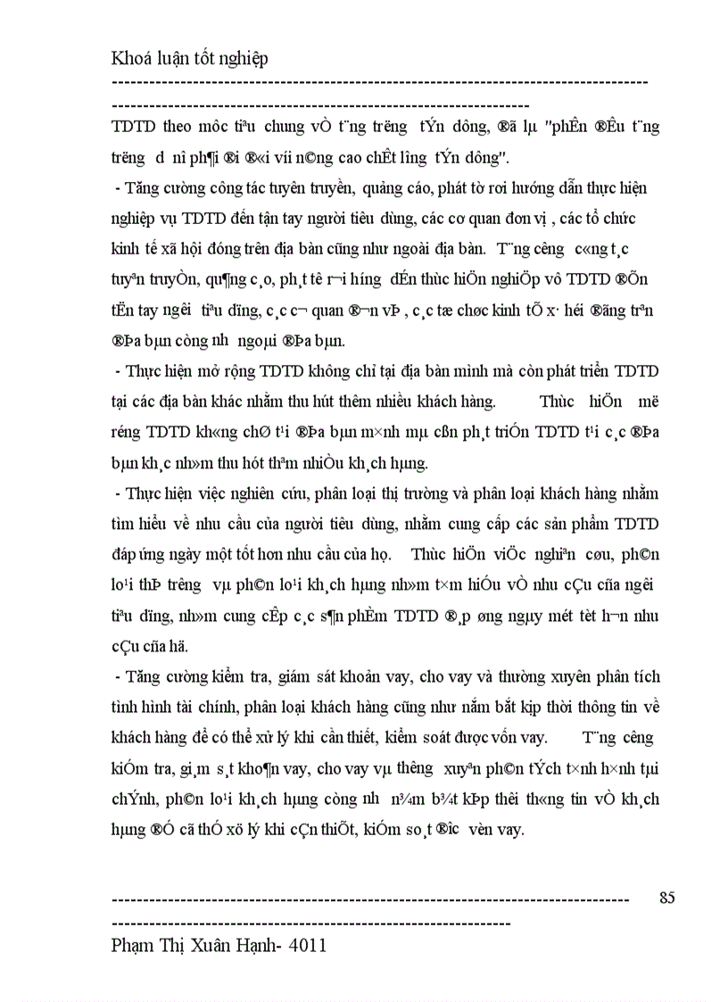 image for page Giải pháp nhằm mở rộng tín dụng tiêu dùng tại chi nhánh NHNo&PTNT Thăng Long