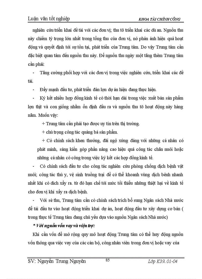 image for page Một số vấn đề về quản lý tài chính ở Trung tâm nghiên cứu lợn Thụy Phương
