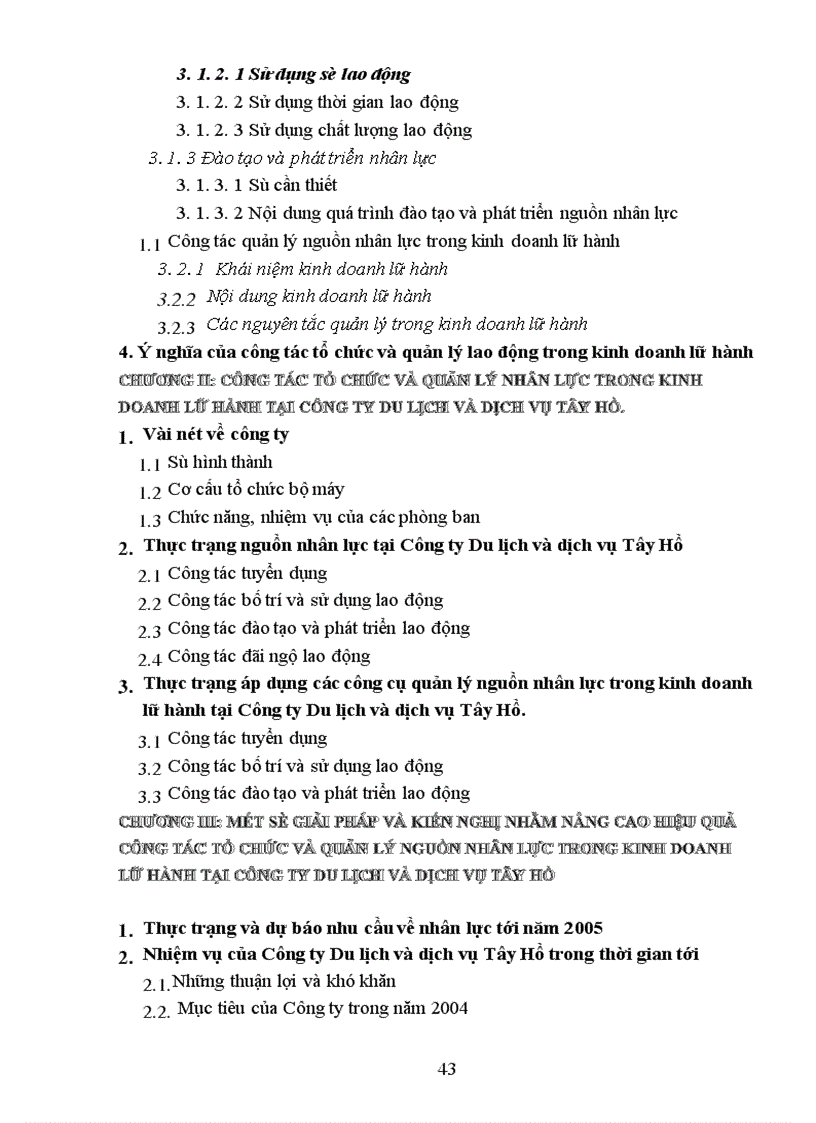 image for page Các giải pháp nâng cao hiệu quả quản lý nguồn nhân lực trong kinh doanh lữ hành tại Công ty Du lịch và dịch vụ Tây Hồ