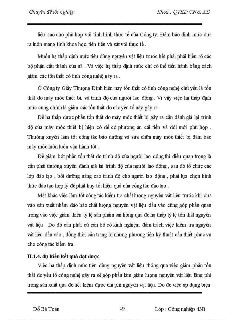 image for page Một số biện pháp nhằm giảm chi phí nguyên vật liệu ở Công ty Giầy Thượng Đình Chuyên đề được trình bày thành 2 chương