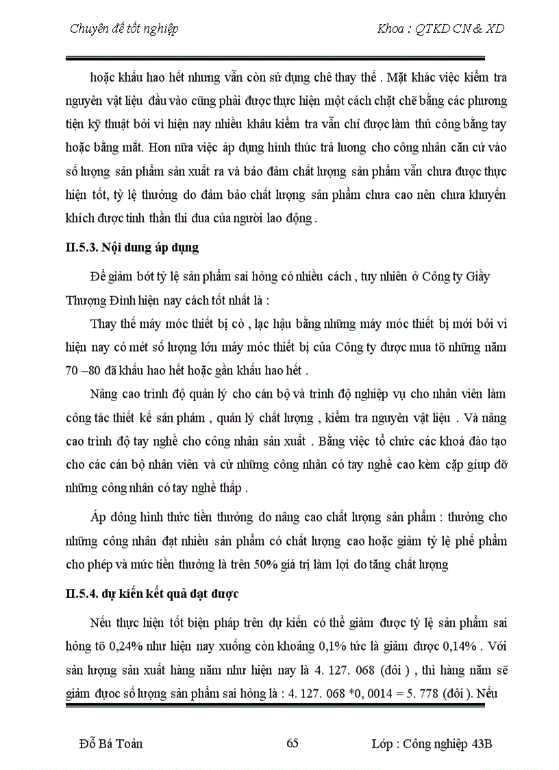 image for page Một số biện pháp nhằm giảm chi phí nguyên vật liệu ở Công ty Giầy Thượng Đình Chuyên đề được trình bày thành 2 chương