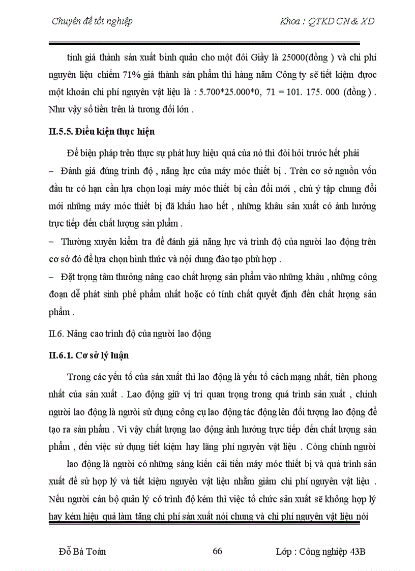 image for page Một số biện pháp nhằm giảm chi phí nguyên vật liệu ở Công ty Giầy Thượng Đình Chuyên đề được trình bày thành 2 chương